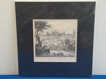 Chateau De Chambord In 1705, Paris 1838-1849 12'x12', Copper Engraving (5)