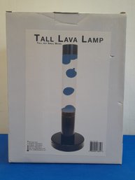 Tall But Small BLUE Lava Lamp In Original Box- NEW/UNUSED