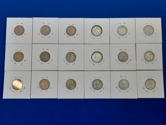 Lot Of 18 British 6 Pence: 1948-1967 In VFXF GOOD LUCK PIECES (17)