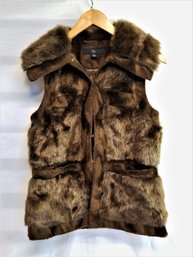 Racheal Zoe Faux Fur Vest Size XXSmall