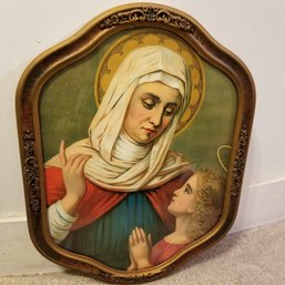 18 X 13 Antique Religious Picture And Ornate Frame