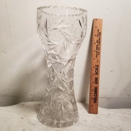 American Brilliant Period Cut Glass Flower Vase