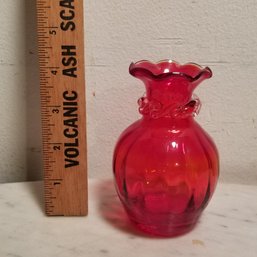 4' Fenton Red Vase