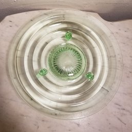 Depression Glass Footed Cake Plate?