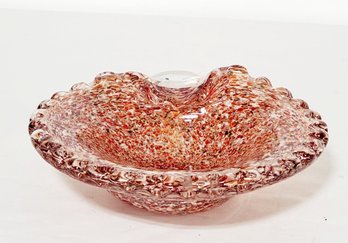 Vintage Venetian Murano Blown Art Glass Bowl