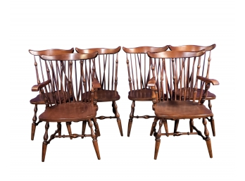 Fiddleback Duxbury Dining Chairs, Made By Vermont Of Winooski Solid Rock Maple