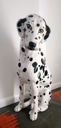 Large Life Size Ceramic Dalmatian Dog Statue