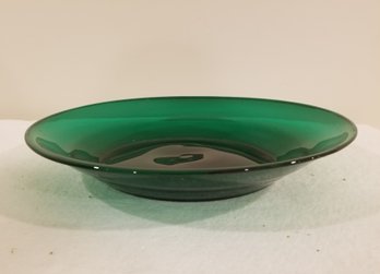 Large Emerald Green Glass Bowl
