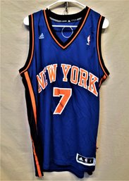 Men's Adidas Blue NBA New York Knicks Carmelo Anthony #7 Away Jersey Size Large