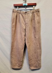 Men's Brooks Brothers Elliot Pleated Chino Pants Size 34W X 32L