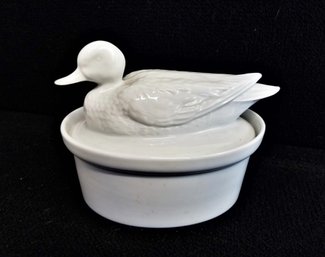 Vintage Apilco Duck Covered Oval Casserole Dish By Williams Sonoma