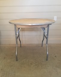 36' Round Wood Top Folding Table