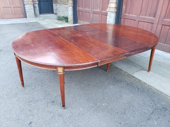 Vintage Extremely Large Wood Dining Table With Two Leaves