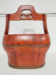 Chinese Vintage Water Bucket W / Handle