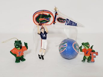 Assortment Of Vintage University Of Florida Gators Christmas Ornaments - Many Danbury Mint