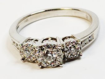 Sweet....14k White Gold Diamond Engagement Ring