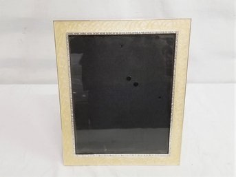 Yellow Enamel Trimmed With Silver Tone Embellishments Picture Frame