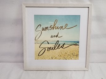 Emily Navas Sunshine And Smiles Beach Themed Framed Wall Art