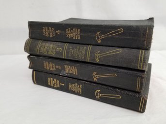 Antique 1920s  Audels Carpenters And Builders Guides Volumes 1 Through 4 Hardcover Books