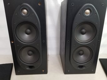 Pair Of Polk Audio 27' Tall Speakers - Black Wood