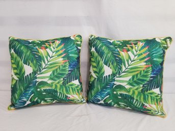 Hawaiian Tropic Palm Leaves Throw Pillows From Forever 21