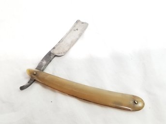 Antique Frederick Reynolds Folding Straight Razor - The Champion Figurual Etched Blade