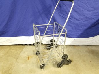 Eight Wheel Stainless Wire Folding Grocery Cart