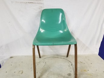 Vintage MCM Howell Teal Green Fiberglass Shell Chair