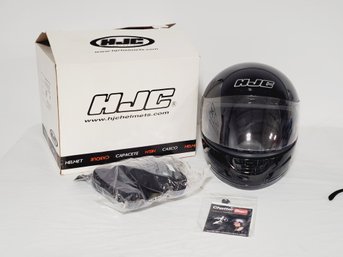 Never Worn HJC Motorcycle Full Face Helmet - Black Size Medium