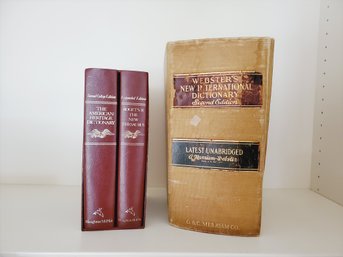 Vintage Dictionaries & Roget's Thesaurus - Including Webster's 2nd Edition Unabridged