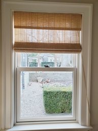 Two Woven Natural Window Shades