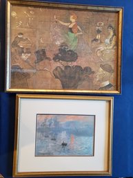 Framed Print Of La Danse Mauresque Ou Les Almees 1895 Henri De Toulouse-Lautrec &  Monet's Sunrise