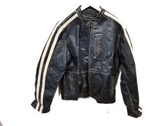 Vintage Yukali Men's Black Leather Biker Jacket Size Large