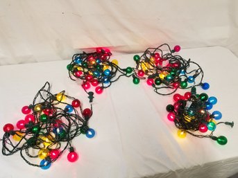 Four Strands Of Colored Holiday & All Occasion Ball Lights