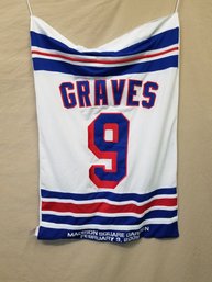 Adam Graves New York Rangers Retirement Banner Madison Square Garden 2/5/09