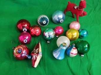 Vintage Mercury Glass Christmast Ornaments Including Shiny Brite