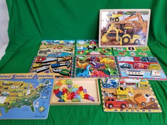 Melissa & Doug Hand Crafted Children's Wood Puzzles