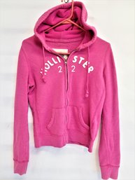 Women's Hollister Hot Pink Full Zip Sweatshirt Size Medium