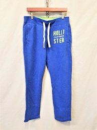 Women's Hollister Sweatpants Royal Blueneon Green Size Medium