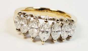 14k  Fabulous Yellow Gold Diamond Ring