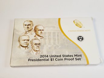 2014-S US Mint Presidential $1 Golden Coin Proof Set - Original US Mint Packaging Including COA