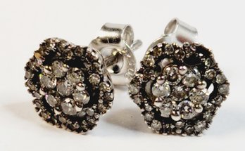 Vintage Sterling Silver Studded Earrings