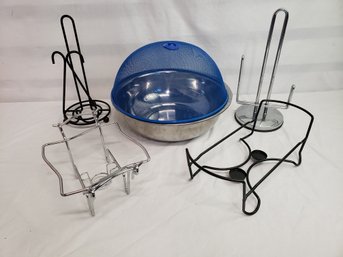 Housewares Kitchenware - Stainless Bowl, Mesh Picnic Bug Cover, Racks And More