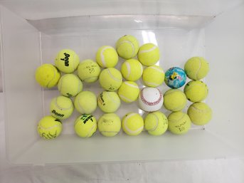 Assortment Of Pre Owned Tennis & Baseballs