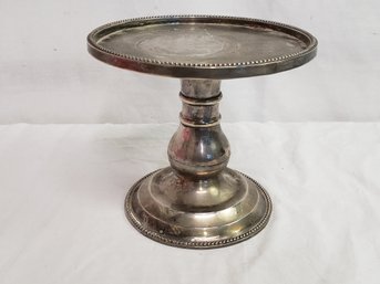 Godinger Silver Plate Pillar Candle Holder