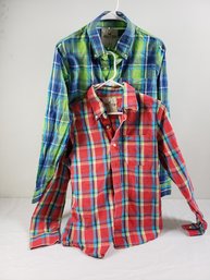 Hollister Long Sleeve Shirts Size Medium Colorful Plaid Shirts