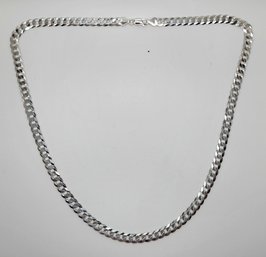 Amazing Sterling Silver Flat Curb Necklace