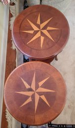 Pair Of Compass Side Tables From Bombay Company