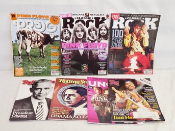 Seven  Rock & Roll Music Back Issues Magazines Including Rolling Stone, Uncut, Prog & More