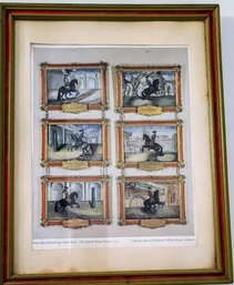 Small Framed Print Of The Haute Ecole - The Spanish Riding School C.1755